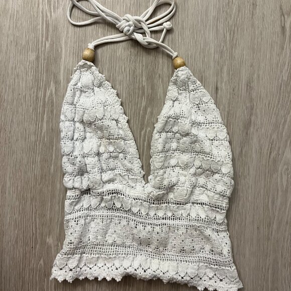 White crochet halter top - Picture 1 of 4
